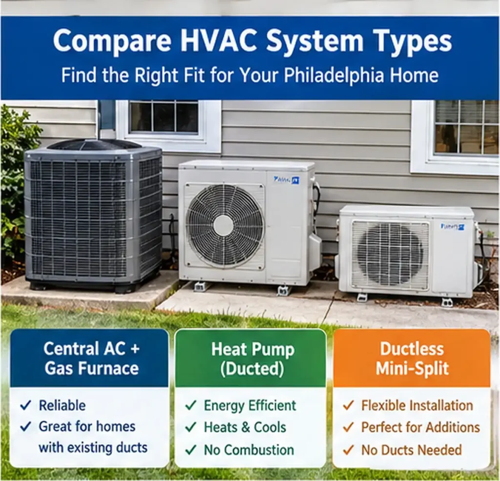 The Main HVAC System Types for Philly Homes