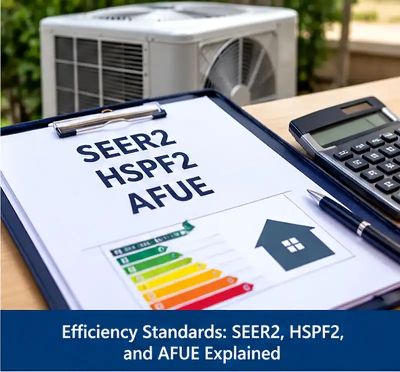 Efficiency Standards SEER2, HSPF2, and AFUE Explained