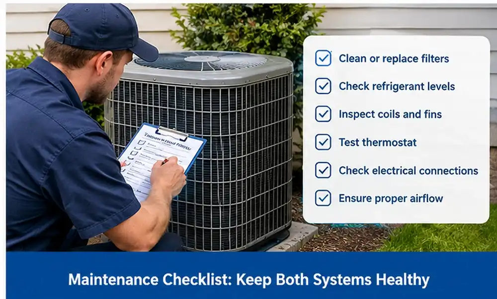 Maintenance Checklist Keep Both Systems Healthy